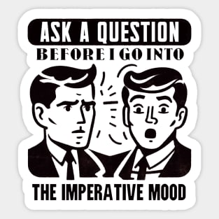 Questioning Expressions: Black & White Duo Sticker